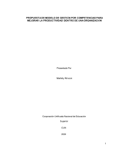 Modelo de Gestión por Competencias para Productividad