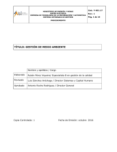 Procedimiento de Gestión Ambiental - ATI, Cuba