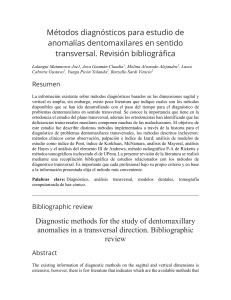Anomal&iacute;as Transversales Dentomaxilares: Revisi&oacute;n de M&eacute;todos Diagn&oacute;sticos