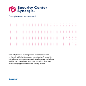 Security Center Synergis: IP Access Control System