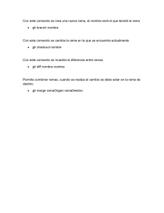 Guía de Comandos Git: Ramas y Combinación