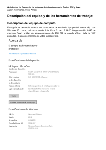 Gu&iacute;a de Sistemas Distribuidos Java Socket TCP