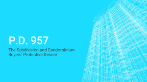 PD 957: Subdivision & Condo Buyers' Decree Summary