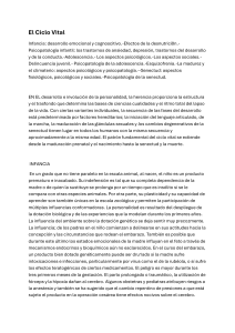 El Ciclo Vital: Desarrollo y Psicopatolog&iacute;a