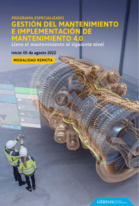 Folleto del Programa Mantenimiento 4.0