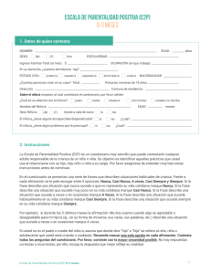 Escala de Parentalidad Positiva (E2P) 0-3 meses