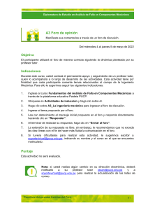 Foro de Análisis de Falla en Componentes Mecánicos