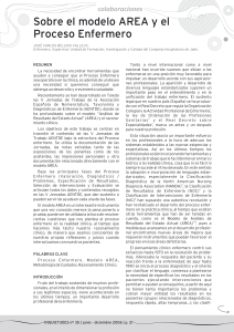 Modelo AREA y Proceso Enfermero: Razonamiento Clínico