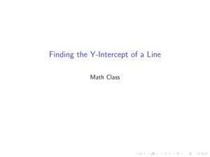 Finding the Y-Intercept of a Line: Math Presentation