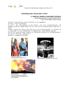 Epistemología, Ontología y Ética: Conceptos Filosóficos