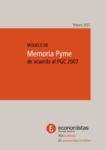 Modelo Memoria Pyme PGC 2007: Guía Contable Actualizada
