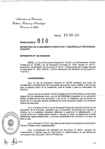 Resolución Estructura Curricular Maestro Mayor de Obras