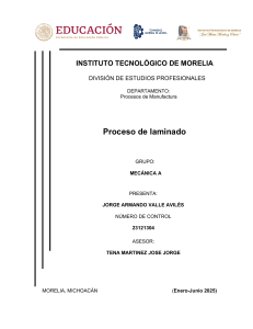 Informe del Proceso de Laminado: Equipos, Par&aacute;metros y Problemas
