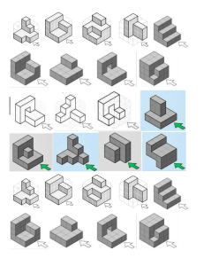 3D Cube Structures: Spatial Reasoning Exercises