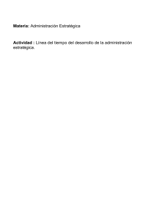 Administraci&oacute;n Estrat&eacute;gica: L&iacute;nea del Tiempo del Desarrollo