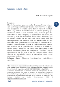 Marx: Conjeturas, Interpretaciones y Materialismo Complejo