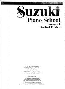 Suzuki Piano School, Vol. 1: Revised Edition Textbook