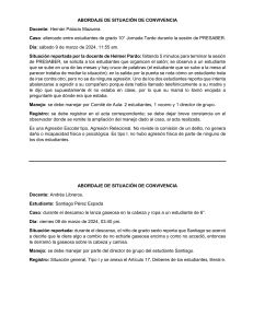 Informes de Convivencia Escolar: Incidentes y Manejo