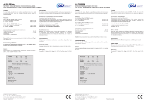D&eacute;termination de l'albumine : Instructions m&eacute;thode BCG