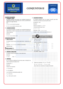 Conjuntos II: Tipos y Ejercicios de Conjuntos