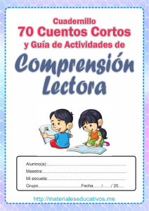 70 Cuentos Cortos: Comprensión Lectora - Primaria