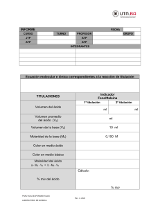 Informe de Titulación Ácido-Base con Fenolftaleína