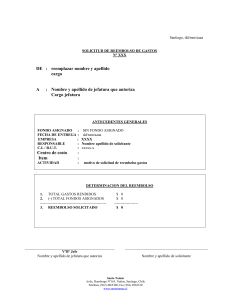 Formulario Reembolso Gastos Santo Tom&aacute;s