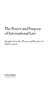 International Law: Power, Purpose, and Enforcement