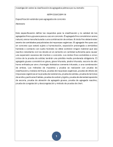 Clasificación de Agregados Pétreos para Concreto
