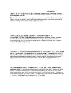 Actividad Empresarial: Chili Locas y Estrategias de Mercado