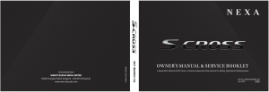 Maruti Suzuki S-CROSS Owner's Manual & Service Booklet