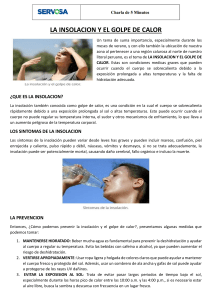 Insolaci&oacute;n y Golpe de Calor: Prevenci&oacute;n y Cuidados