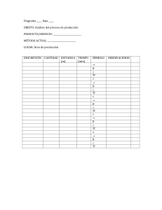 Diagrama de An&aacute;lisis de Proceso de Producci&oacute;n