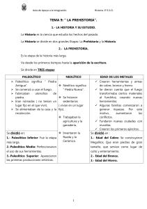Gu&iacute;a de Estudio de la Prehistoria para 1&ordm; ESO Historia