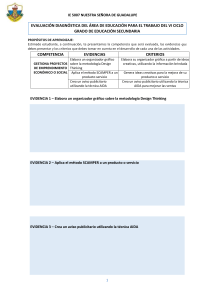 Evaluación Diagnóstica EPT: Design Thinking y AIDA