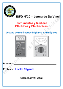Lectura de Multímetros Digitales y Analógicos
