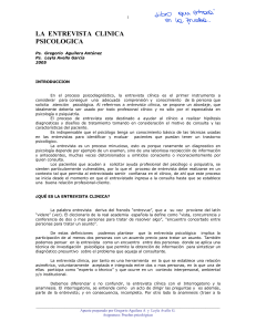 La Entrevista Cl&iacute;nica Psicol&oacute;gica: Gu&iacute;a y Fundamentos
