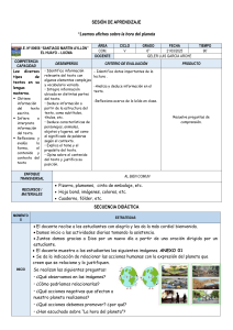 Sesión de Aprendizaje: Leemos Afiches Hora del Planeta (6°)