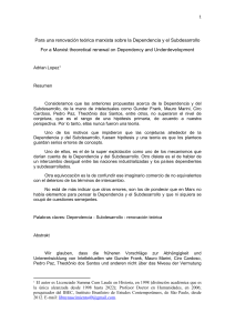 Dependencia y Subdesarrollo: Renovación Teórica Marxista