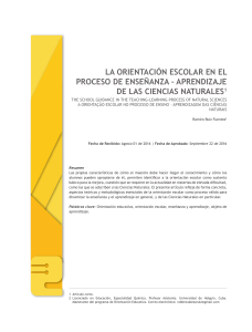 Orientación Escolar en Ciencias Naturales: Enseñanza-Aprendizaje