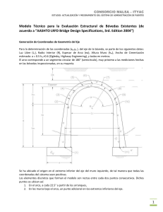 Evaluaci&oacute;n Estructural de B&oacute;vedas: Modelo T&eacute;cnico AASHTO LRFD
