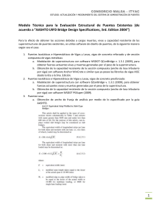 Evaluaci&oacute;n Estructural de Puentes Existentes (AASHTO LRFD)