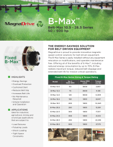 MagnaDrive B-Max: Belt-Driven Equipment Energy Savings