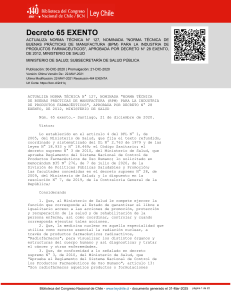 Decreto 65: Actualizaci&oacute;n BPM Productos Farmac&eacute;uticos y Radiofarmac&eacute;uticos
