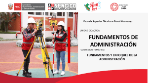 Fundamentos y Enfoques de la Administraci&oacute;n