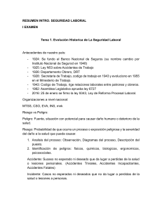 Resumen Seguridad Laboral: Examen I