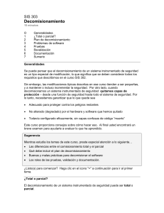 Curso de Desmantelamiento SIS: Sistemas Instrumentados de Seguridad