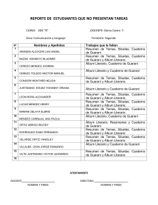 Informe de Estudiantes con Tareas Pendientes - 2do "B"