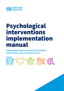 Psychological Interventions Implementation Manual