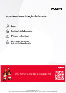 Apuntes Sociología de la Educación - Orígenes y Sistemas